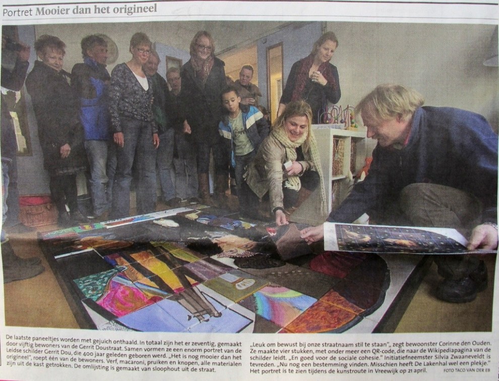 Artikel Leidsch Dagblad - burenschilderij Gerrit Dou