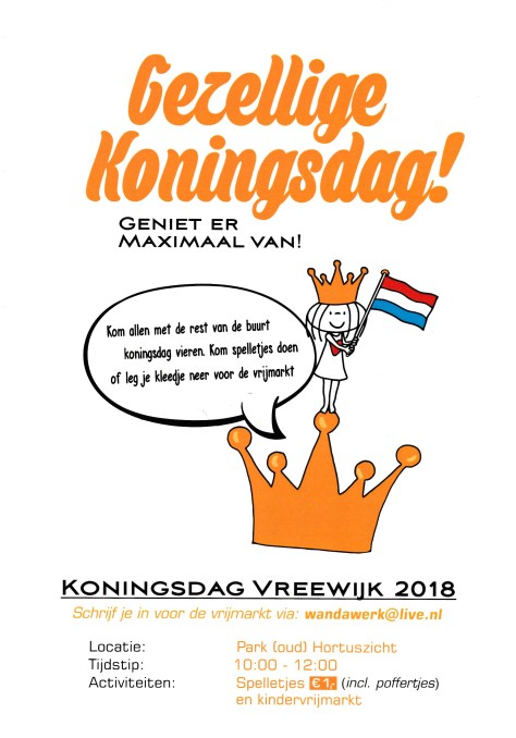 uitnodiging Koningsdag 2018