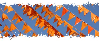 oranje vlaggetjes